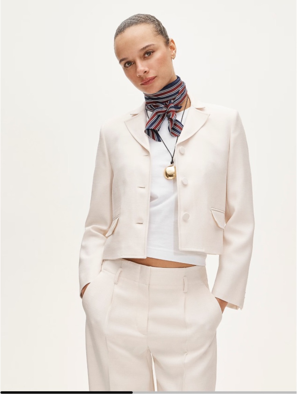 J. Crew Lenore lady blazer in luster canvas - Summer Linen - Picture 3 of 8